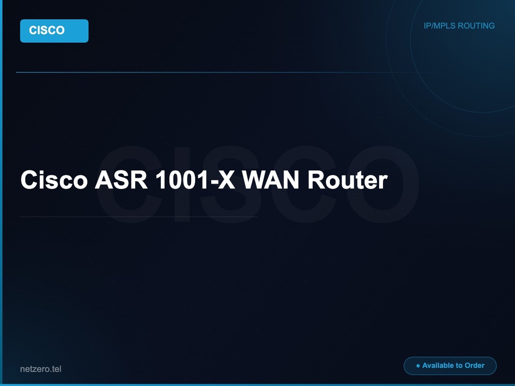 [NZT-VCN-45098] Cisco ASR 1001-X WAN Router