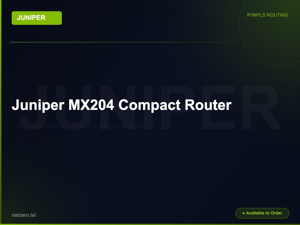[NZT-VCN-45099] Juniper MX204 Compact Router