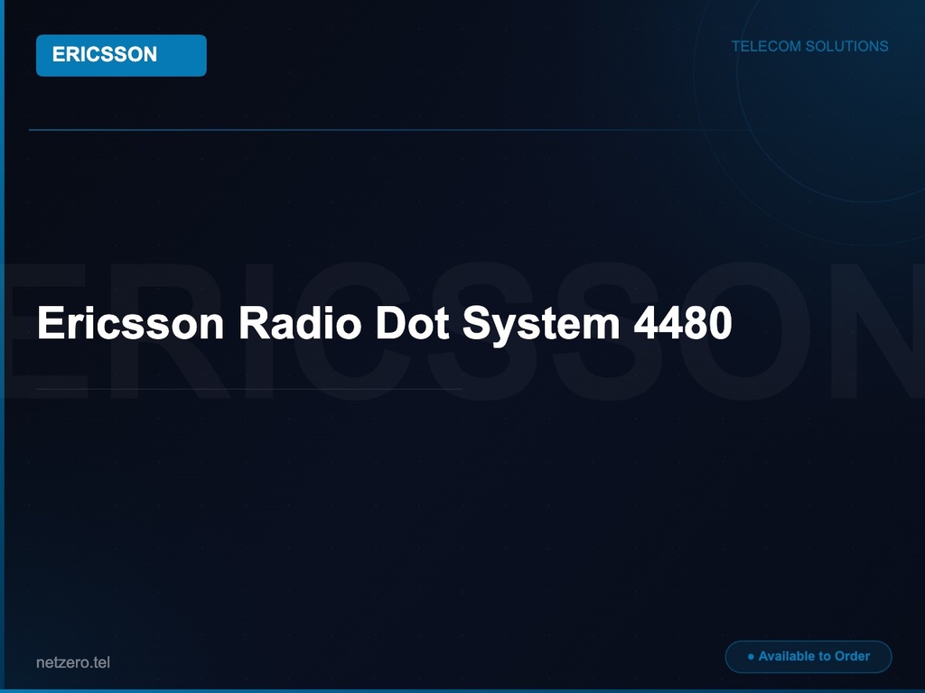 [NZT-VCN-45101] Ericsson Radio Dot System 4480