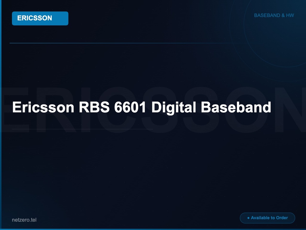 [NZT-VCN-45110] Ericsson RBS 6601 Digital Baseband