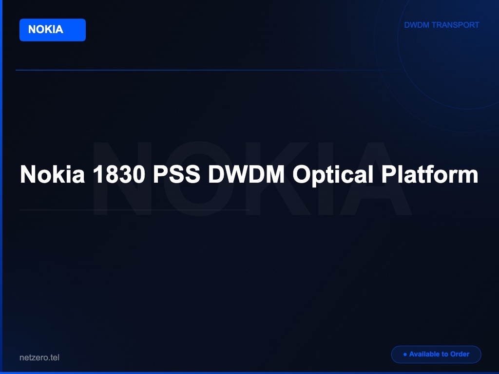 [NZT-VCN-45121] Nokia 1830 PSS DWDM Optical Platform