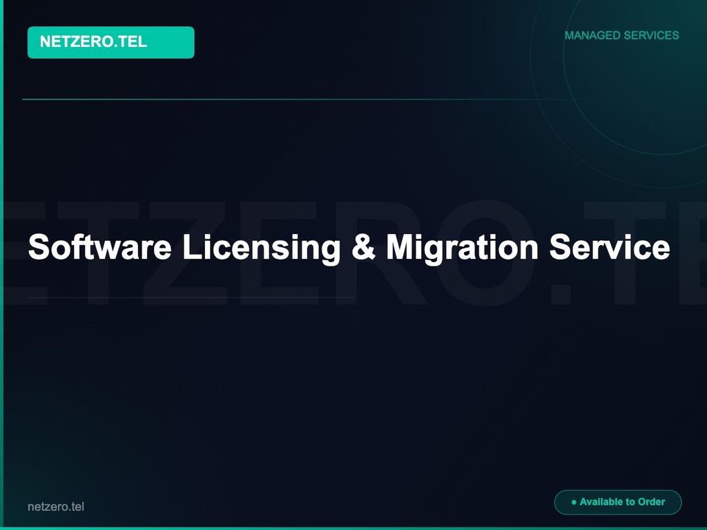 [NZT-VCN-45130] Software Licensing & Migration Service